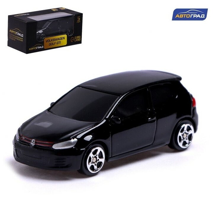 Автоград Машина металлическая VOLKSWAGEN GOLF GTI, 1:64, цвет чёрный