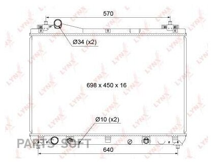 Радиатор охлаждения двигателя паяный LYNXauto RB1119 1422898016 UQ97VV NG1 41 LYNXAUTO RB1119