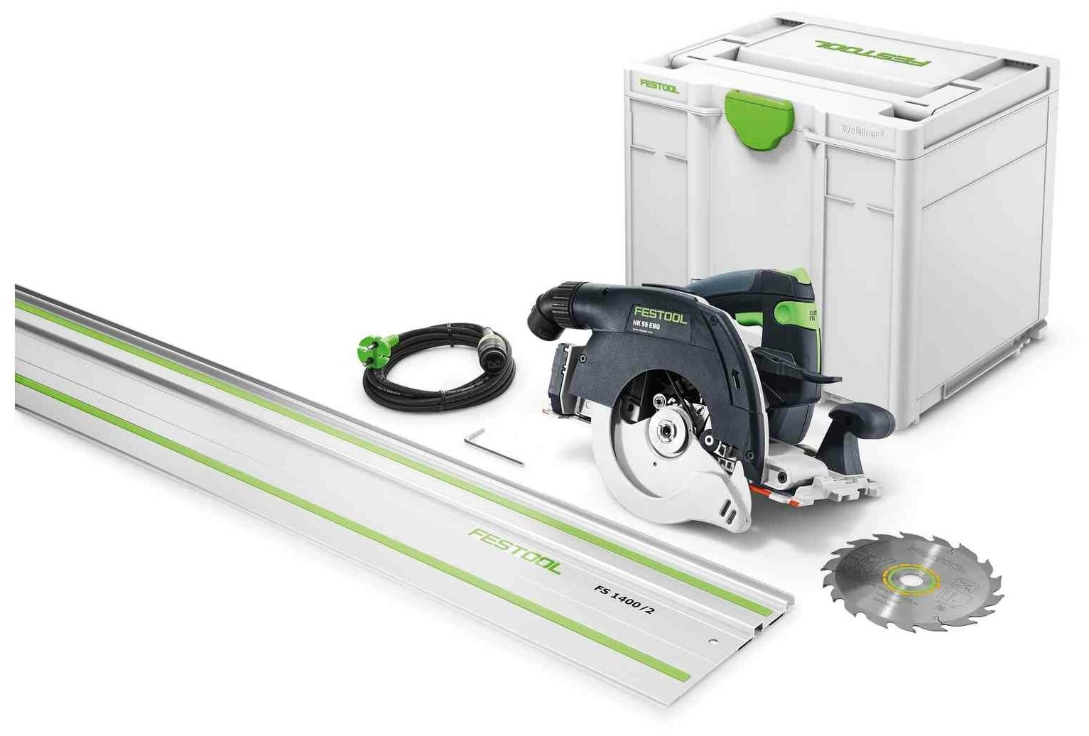 Дисковая пила Festool HK 55 EBQ-Plus-FS, 1200 Вт белый - фотография № 2