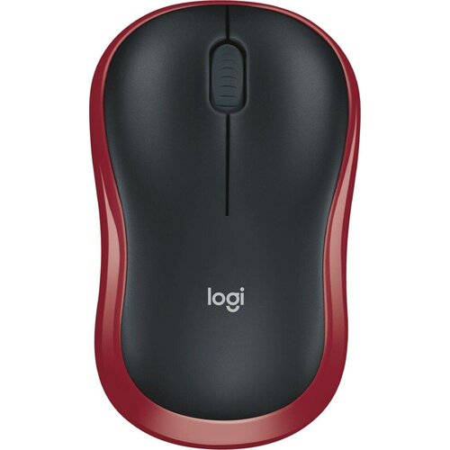 Мышь Logitech M185, красный/черный (910-002237)