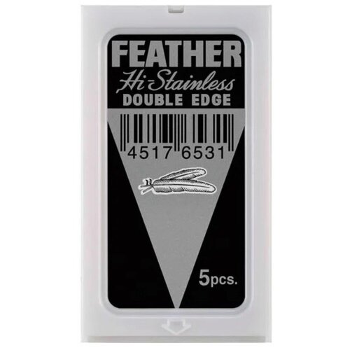 Классические Лезвия FEATHER HI Stainless Platinum (1 пачка * 5 лезвий)