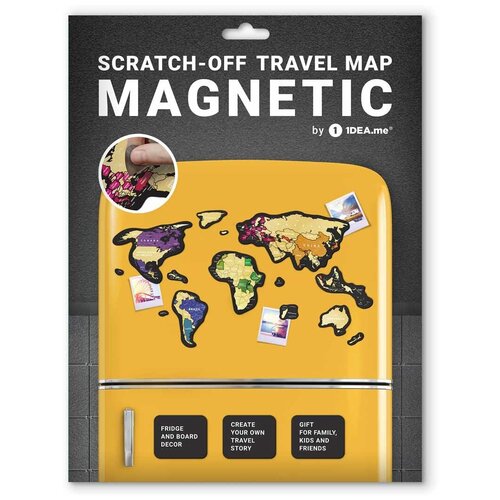 скретч карта мира на стену в тубусе travel map holiday world 1DEA.me Скретч Карта Мира Magnetic