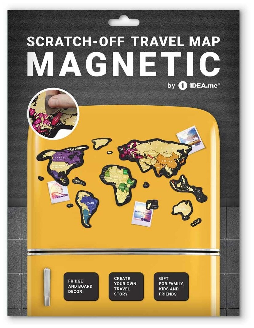 Скретч карта Travel Map MAGNETIC World