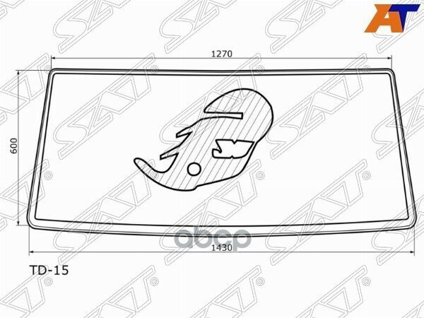 Молдинг Лобового Стекла Toyota Land Cruiser Prado (J70) 87-96 Sat арт. TD-15