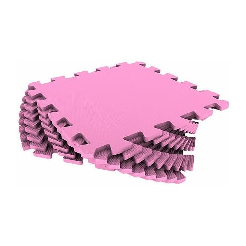 Набор мягких плиток (коврик-пазл) 33х33x0.9 см розовый