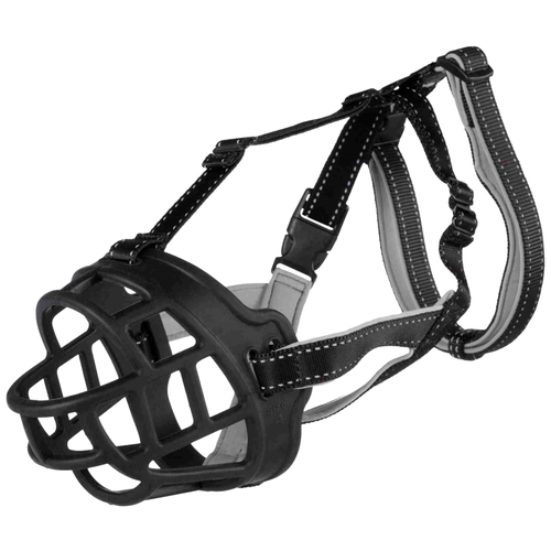 Намордник для собак TRIXIE Muzzle Flex L 17614, обхват морды 31 см L черный намордник для собак trixie muzzle flex l xl 17615 обхват морды 36 см l черный