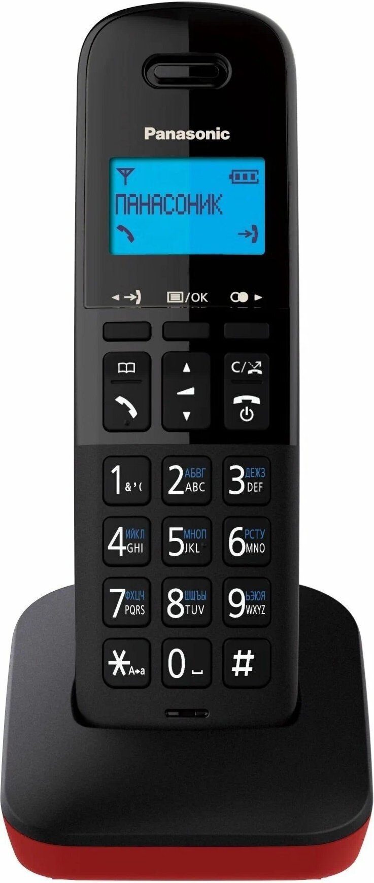 Телефон Panasonic KX-TGB610RUR красный/черный