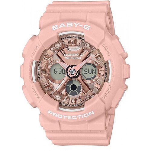 Наручные часы CASIO Casio Baby-G BA-130-4A, розовый, желтый