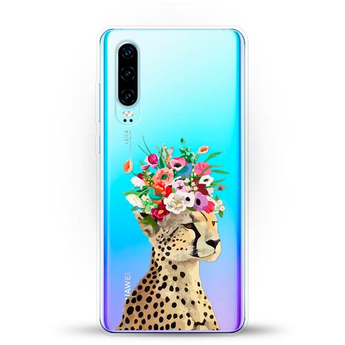 фото Силиконовый чехол леопард на huawei p30 andy & paul