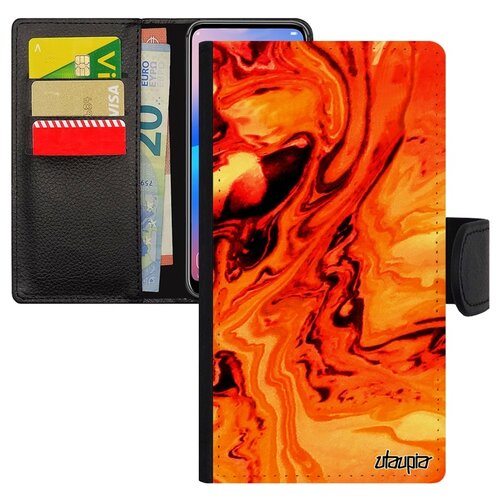 фото Чехол книжка на телефон mi 8 lite, "волны" абстрактный живопись utaupia