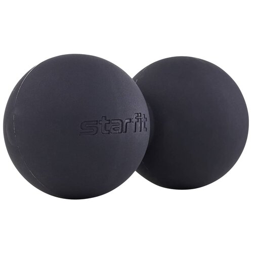 Мяч для МФР STARFIT RB-106 6 см, силикагель, двойной, черный, Без характеристики