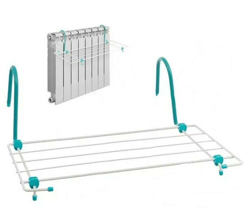 Сушилка д/белья на радиатор СБ5-52/Б белый - фотография № 2