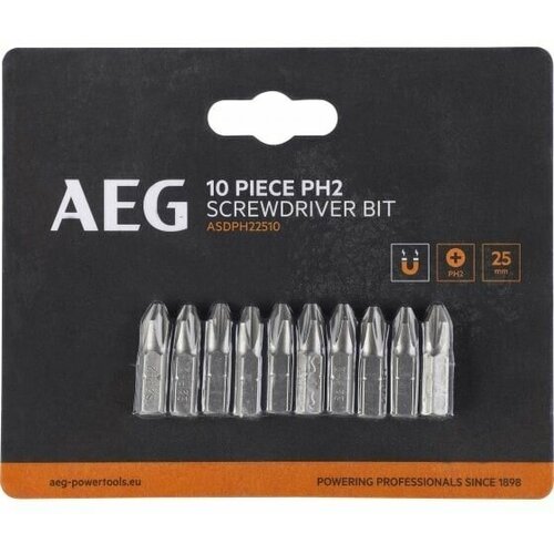 Биты AEG 10шт. РН2x25mm ASDPH22510 4932479511