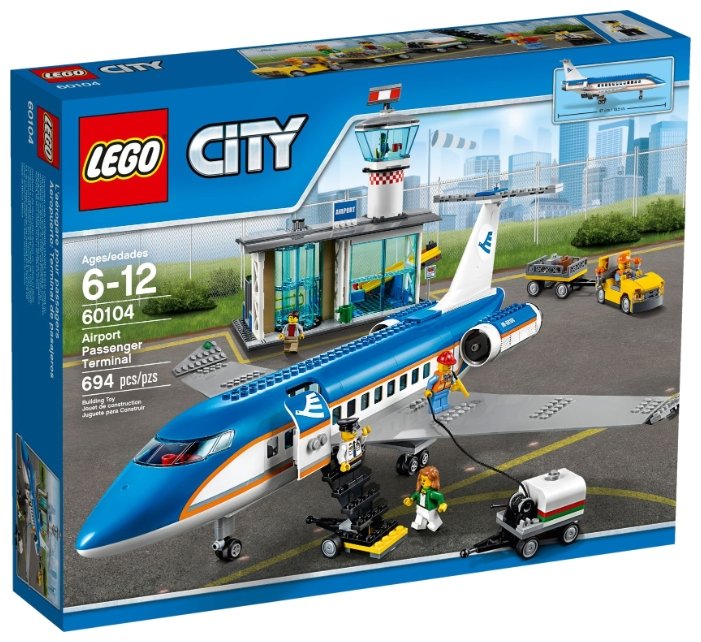 Конструктор LEGO City 60104 Пассажирский терминал аэропорта, 694 дет.