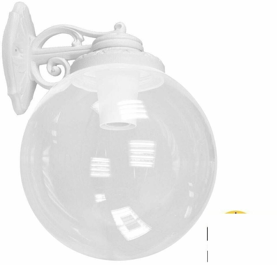 Светильник уличный настенный FUMAGALLI BISSO/G300 G30.131.000. WXE27DN, Белый и Прозрачный