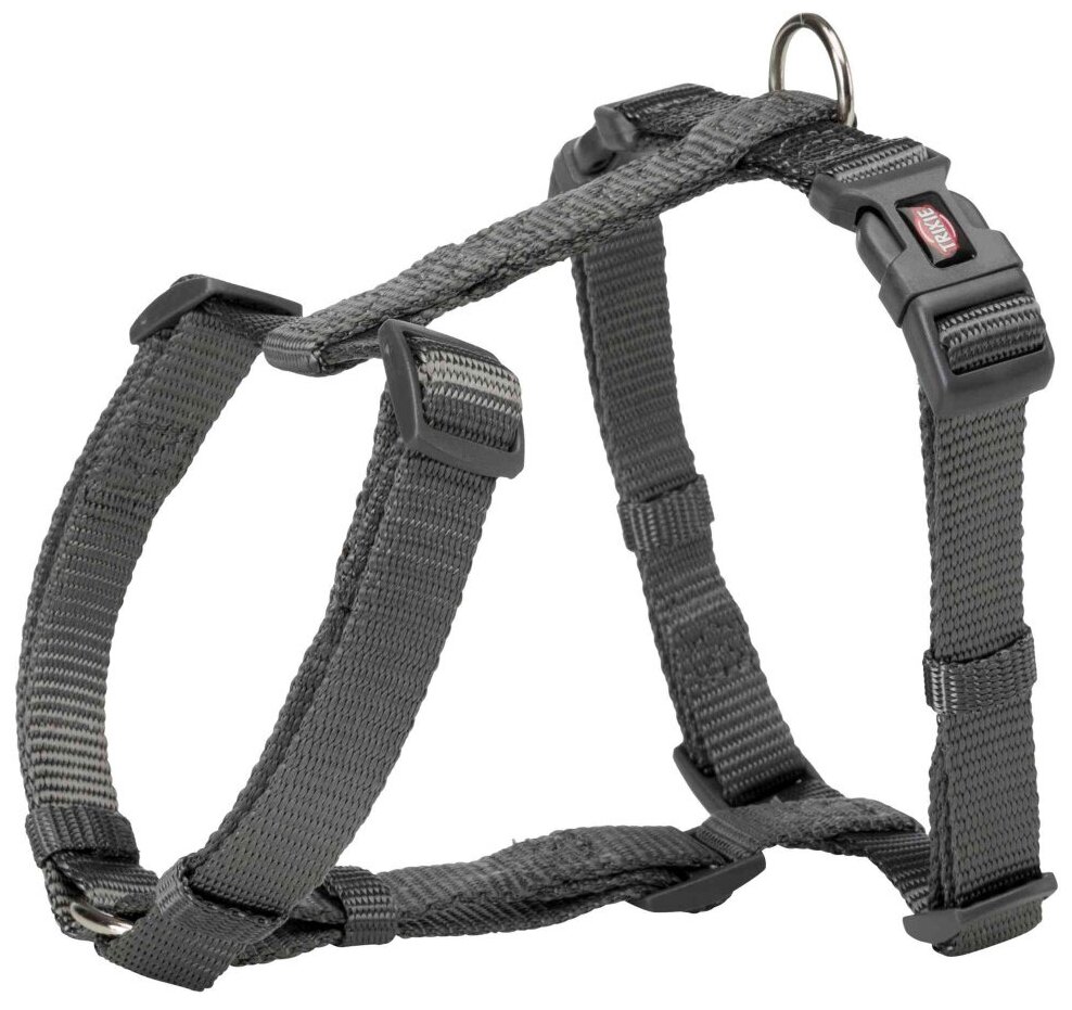 Шлейка Premium H-Harness, Trixie (товары для животных, S-M: 42-60 см/15 мм, графитовый, 203316)