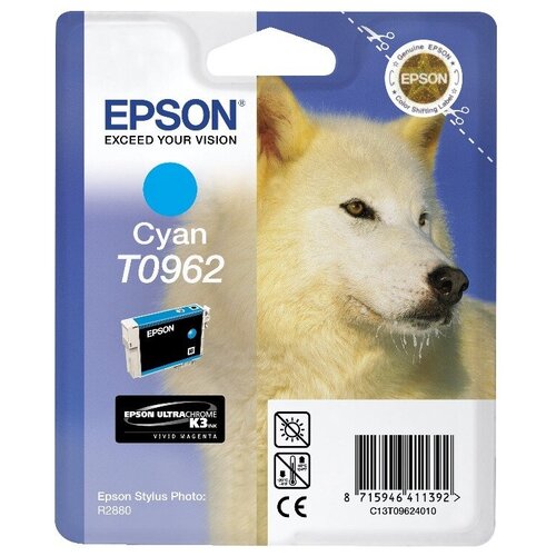 картридж epson t7032 cyan c13t70324010 Картридж Epson C13T09624010, 1505 стр, голубой