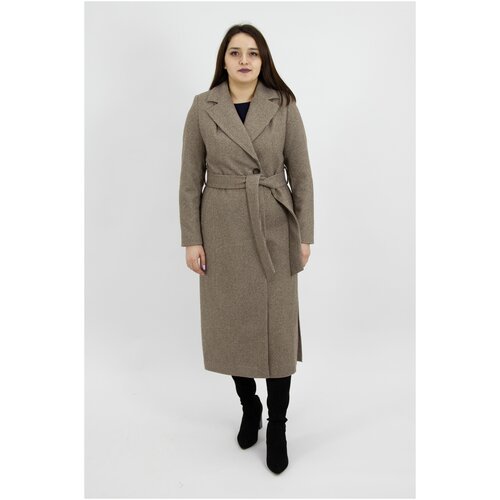 фото Kr-228-звездочка пальто женское коричневый kristina moda