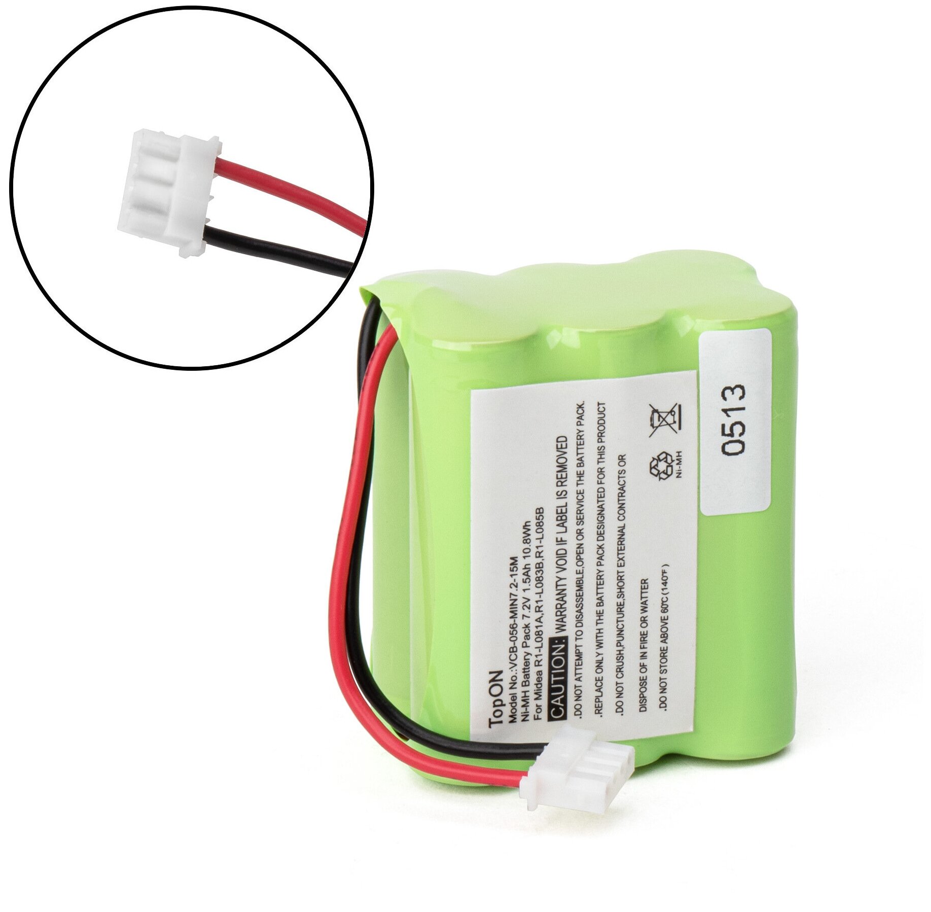 Аккумулятор для робота-пылесоса Mint 4200, 4205, Dirt Devil EVO M678. 7.2V 1500mAh Ni-MH. PN: GPHC152M07, TOP-Mint-15 - фотография № 4