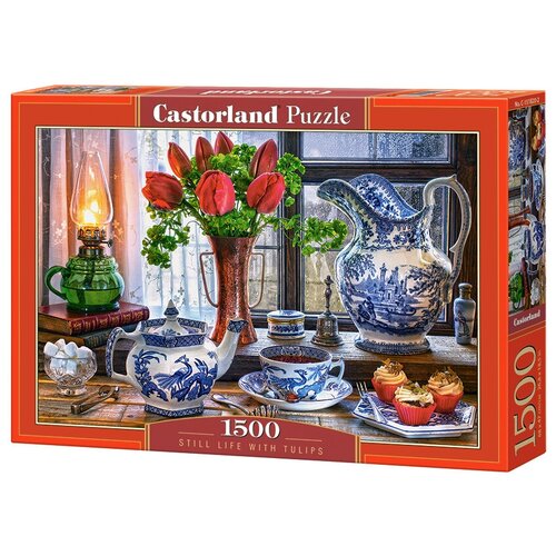 Пазл Castorland Натюрморт с цветами (C-151820), 1500 дет., красный пазл castorland натюрморт с цветами 2000 элементов