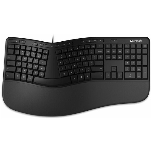 Клавиатура Microsoft Ergonomic for Business, USB, c подставкой для запястий, черный [lxn-00011]