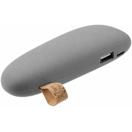 Внешний аккумулятор Pebble 2600 мАч серый 112х4х24 см упаковка 16х11х5 см пластик покрытие имитирующее камень 274100₽