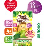 Детский яблочный сок Дары Кубани, без сахара, осветленный, для питания детей с 4 месяцев, 125 мл х 18 шт. - изображение