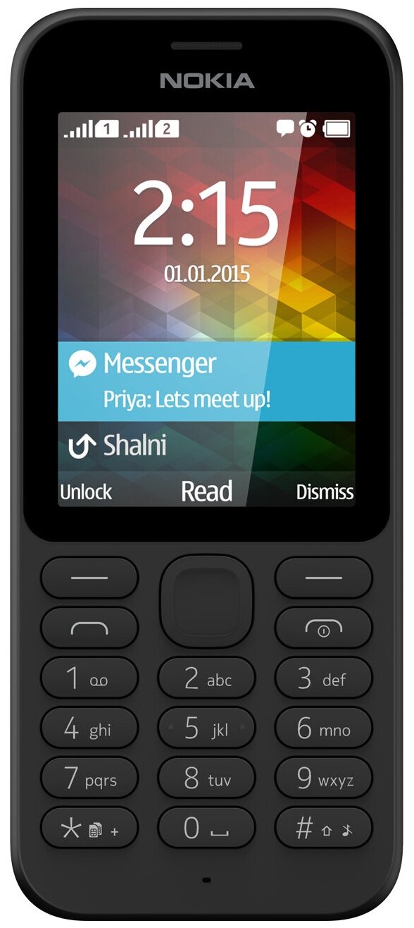 Мобильный телефон Nokia 215 Dual Sim Black, черный