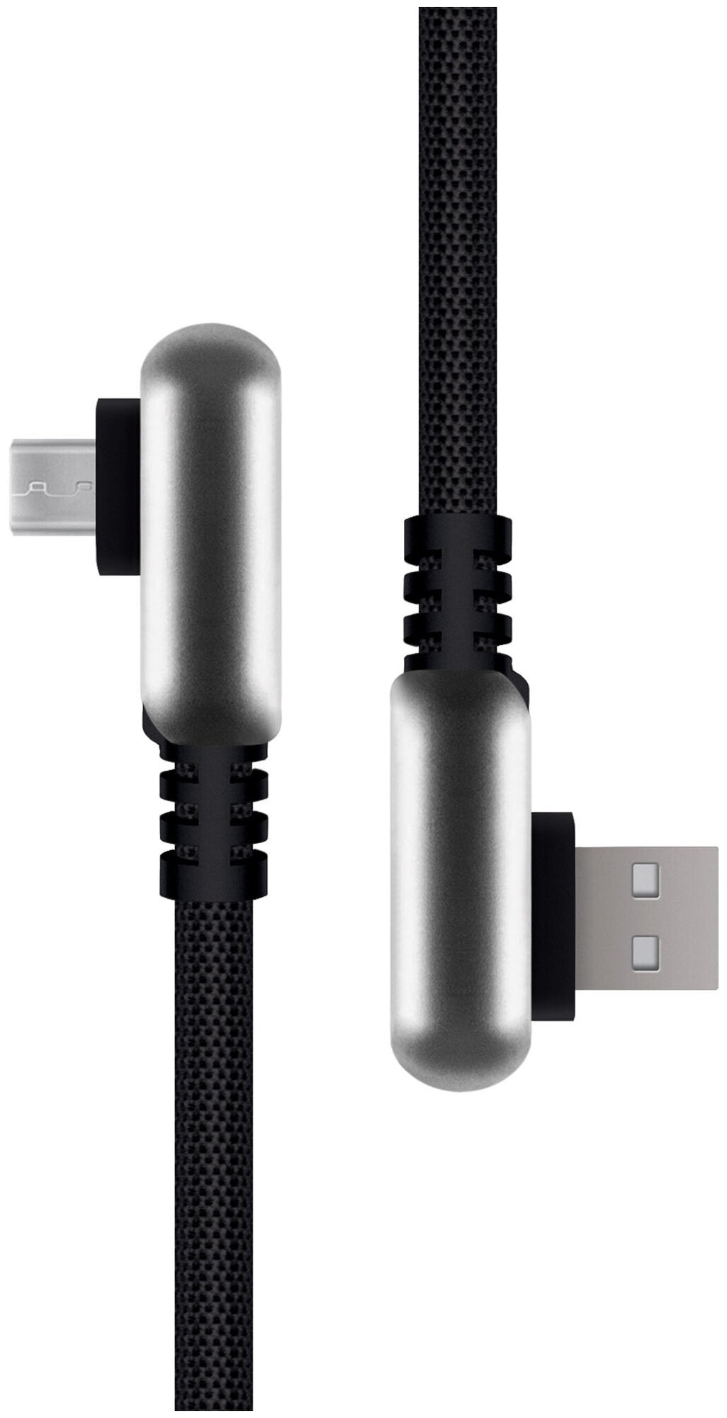 Кабель Rombica Digital Electron M Black, USB - micro USB, нейлоновая оплетка, 1.2м, черный