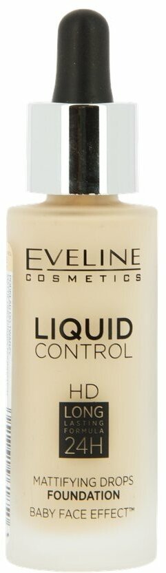 Крем тональный для лица `EVELINE` LIQUID CONTROL тон 05 жидкий