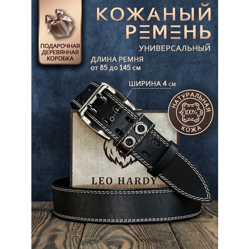 фото Ремень leo hardy, размер 135, черный