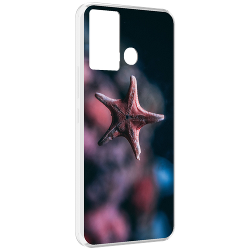 Чехол MyPads морская-звезда---starfish для Infinix Hot 12 Play задняя-панель-накладка-бампер чехол mypads морская звезда starfish для infinix note 12 vip x672 задняя панель накладка бампер