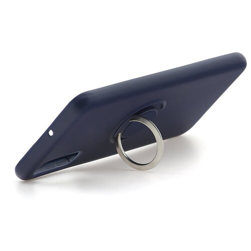 фото Чехол на самсунг а50 derbi slim silicone-3 с кольцом темно-синий