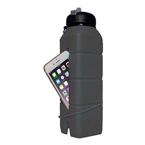 фото Бутылка-динамик для воды ace camp "sound bottle", серый