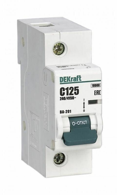 ВА-201 13002DEK Автоматический выключатель однополюсный 80А (10 кА, C) DEKraft - фото №2