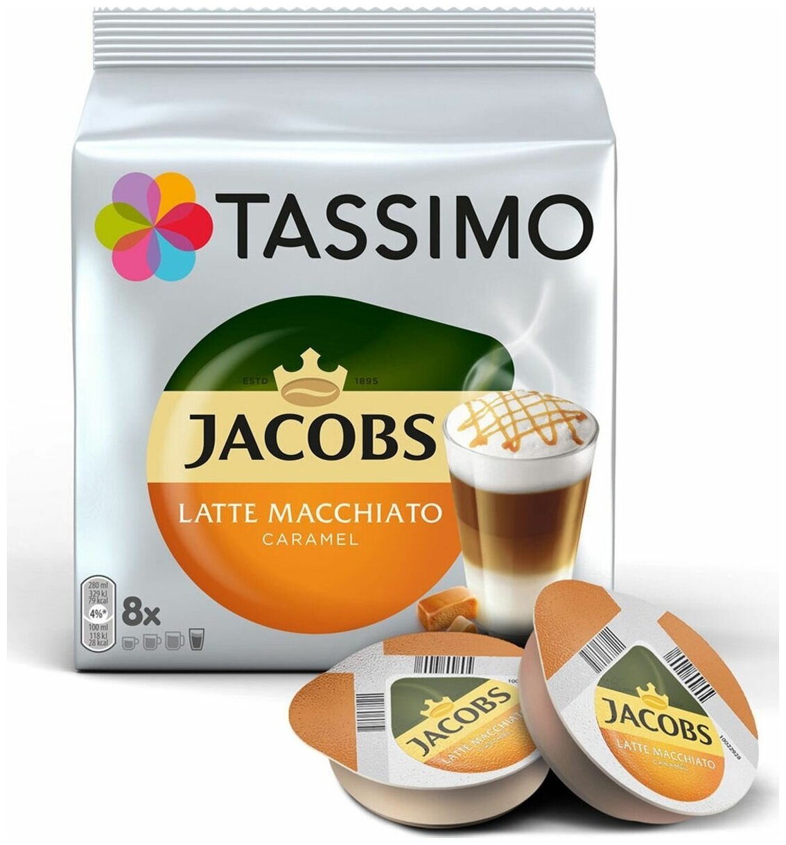 Кофе в капсулах Tassimo Latte Macchiato Caramel, 5 упаковок по 16 капсул - фотография № 4