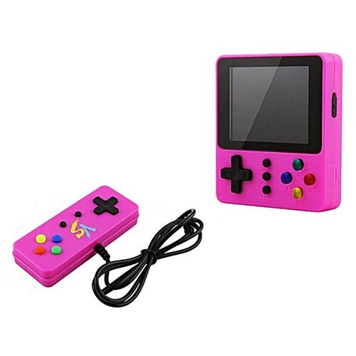 Портативная приставка игровая с джойстиком Game Box + Plus K5 500 в 1 (Розовая)