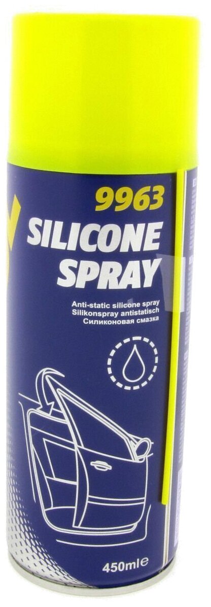 Смазка силиконовая водоотталкивающая Mannol Silicone Spray 9963, 450 мл .