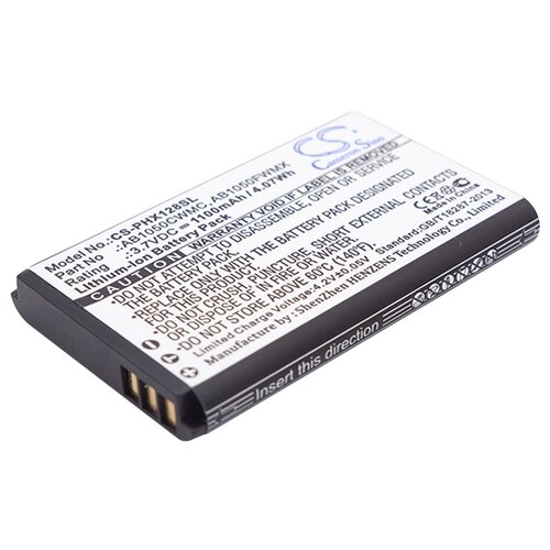фото Аккумулятор для philips xenium x116 (ab1050cwmc) (1100 mah) (cameron sino) (cs-phx128sl)