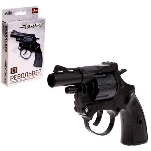 Револьвер X-FORCE, стреляет 8-ми зарядными пистонами игрушка револьвер форма юный стрелок с 172 ф черный коричневый