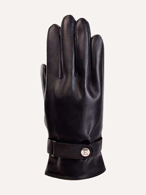 Перчатки мужские ELEGANZZA, натуральная кожа, черный, размер 8.5