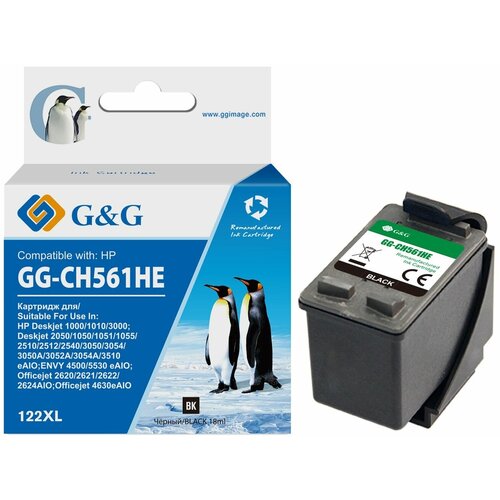 картридж hp ch561he 120 стр черный G&G Картридж совместимый SEINE G&G gg-ch561he CH561HE черный 120 стр