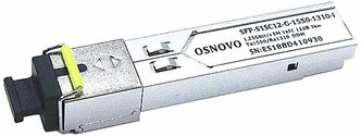 Оптический SFP Модуль промышленный Osnovo SFP-S1SC12-G-1550-1310-I
