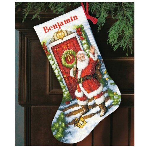 фото Dimensions набор для вышивания welcome santa (добро пожаловать) 08901