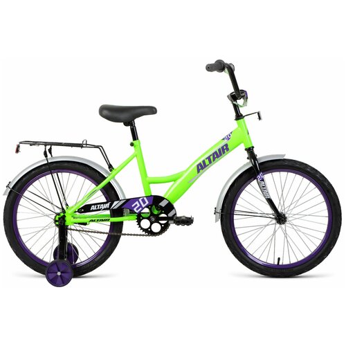фото Детский велосипед altair kids 20 (2020) зеленый/фиолетовый 13" (требует финальной сборки)