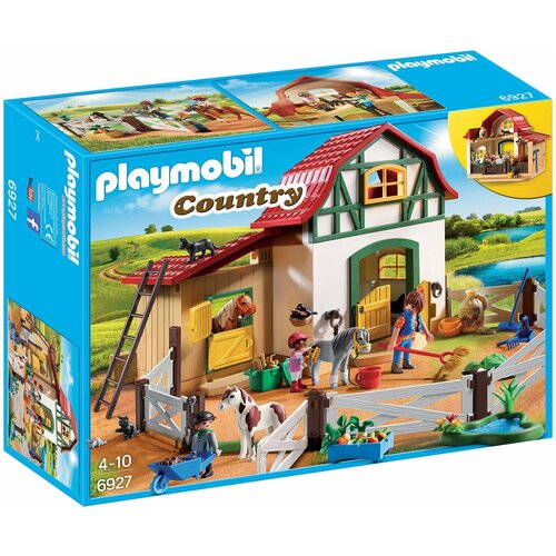 игрушки playmobil pm9470 убежище кристального алмаза Playmobil Country 6927 Конюшня пони, 149 дет.