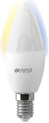 Лампа светодиодная HIPER IoT C1 White, E14, С37, 6Вт, 6500 К