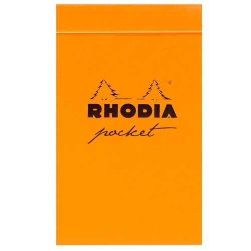 Карманный блокнот Rhodia Pocket Pad, 7,5х12, клетка, 80 г, оранжевый