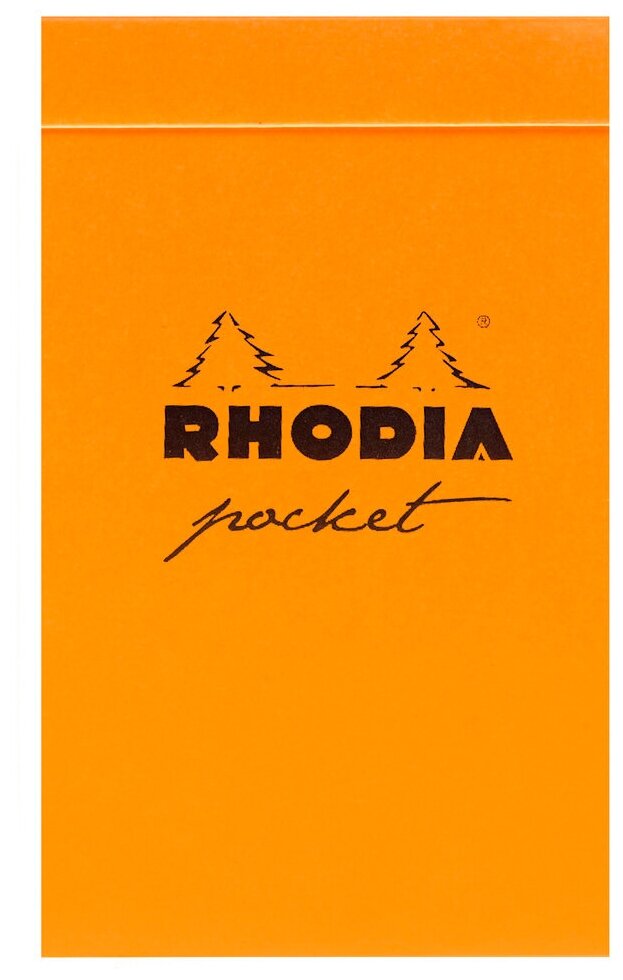 Карманный блокнот Rhodia Pocket Pad, 7,5х12, клетка, 80 г, оранжевый