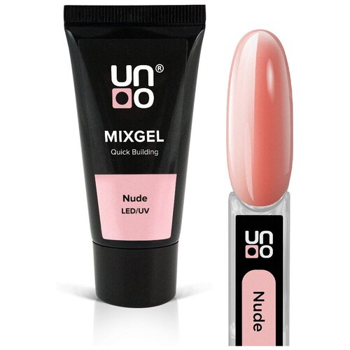 UNO Полиакриловый гель MIXGEL Nude, камуфлирующий, 30 г / гель для наращивания ногтей